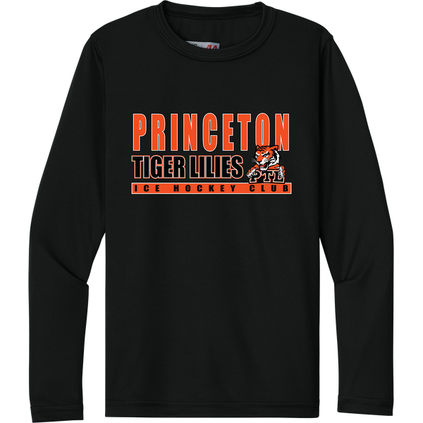 Princeton Tiger Lilies Youth Cooling Performance Long Sleeve Tee