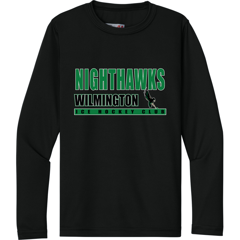 Wilmington Nighthawks Youth Cooling Performance Long Sleeve Tee