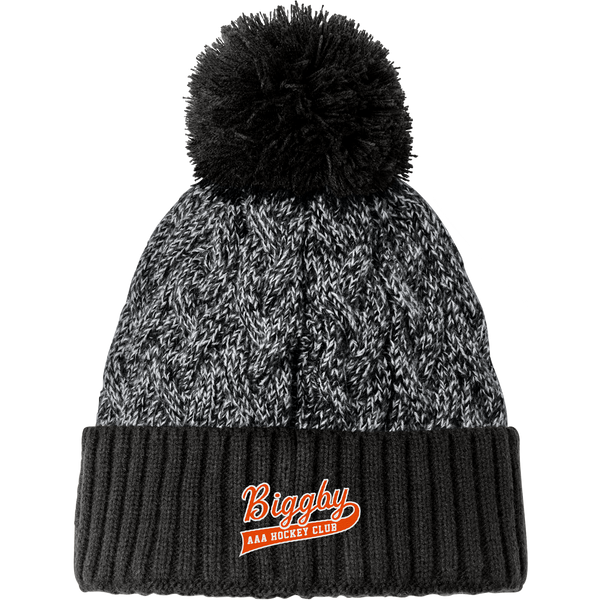 Biggby Coffee AAA New Era Marled Knit Pom Beanie