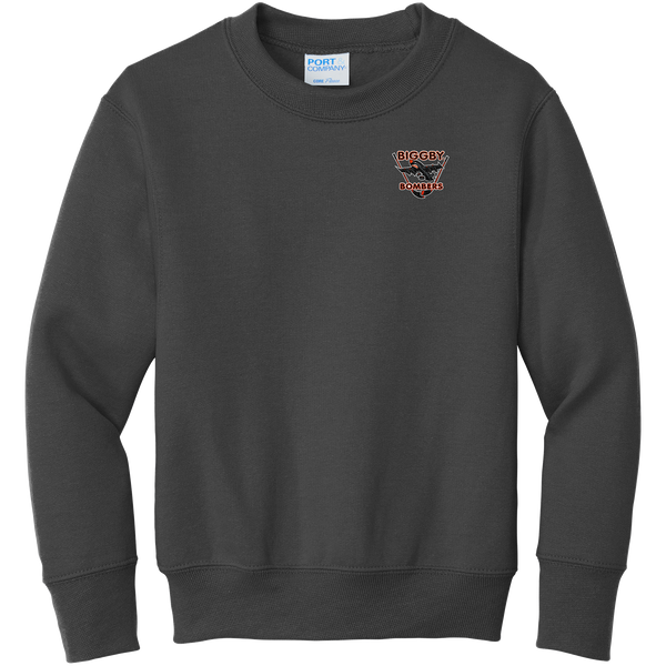 Biggby Bombers Youth Core Fleece Crewneck Sweatshirt